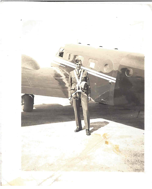 Frank boarding a plane to Hamburg 1945